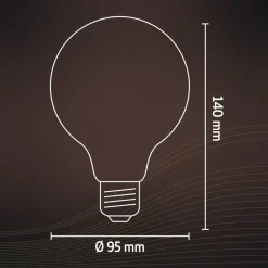 Calex E27 G95 LED 4,5W LED filament gull 821