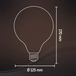 Calex G125 oppforspeilet pære E27 4W svart Ø12,5cm