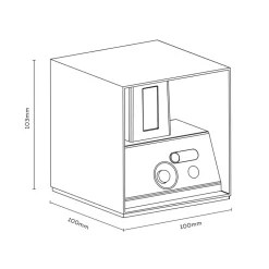 Calex LED oppladbar utendørs vegglampe med sensor, opp/ned, svart