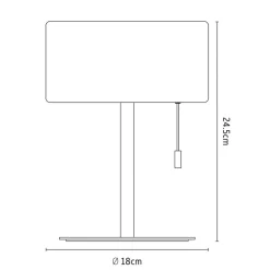 Calex LED-bordlampe, IP44, trekkbryter