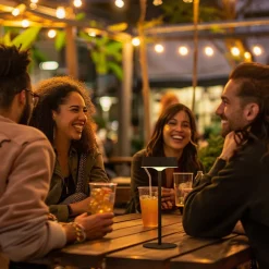 Calex LED-bordlampe Parma, dimbar, svart