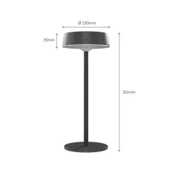 Calex LED-bordlampe Parma, dimbar, svart