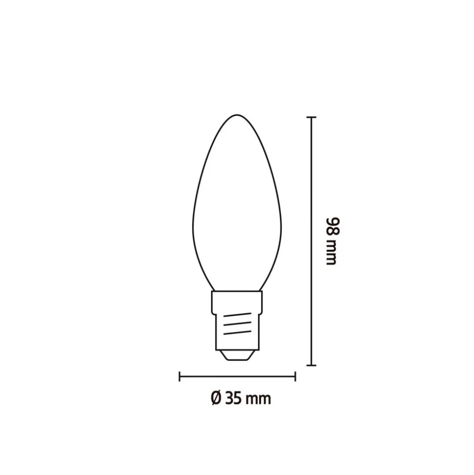 Calex Smart E14 B35 stearinlys 4,9W 1800-3000K dimbar gull