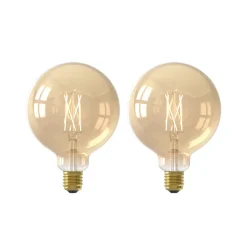 Calex Smart LED globepære E27 G95 7W CCT sett med 2 stk