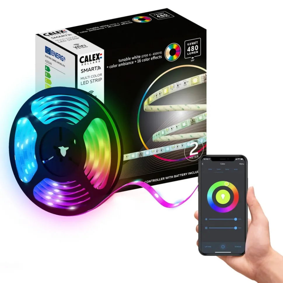 Calex Smart LED Striplight RGBW, 2 m, fjernkontroll