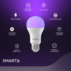 Calex Smart LED-pære E27 A60 9,4W CCT RGB