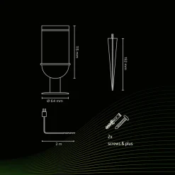 Calex Smart Outdoor Gardenspot spotlight, CCT, RGB