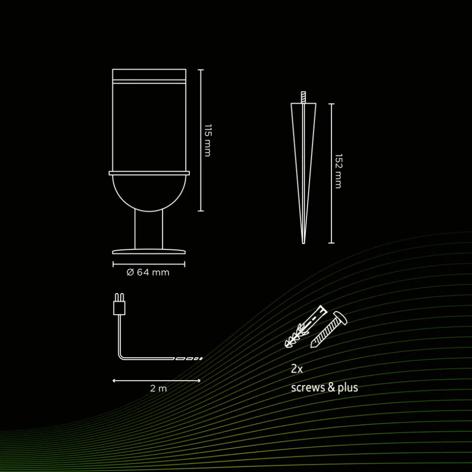 Calex Smart Outdoor Gardenspot spotlight, CCT, RGB