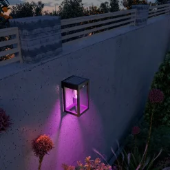 Calex Smart utendørs solcellelykt, sensor, RGBW