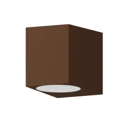 Calex utendørs vegglampe GU10, downlight, høyde 8 cm, rustbrun