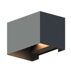 Calex utendørs vegglampe Rektangel opp/ned høyde 10cm antracit
