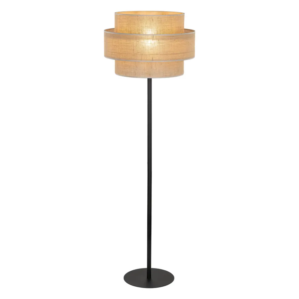 Calisto gulvlampe, jute, sylinder, naturbrun, høyde 155 cm