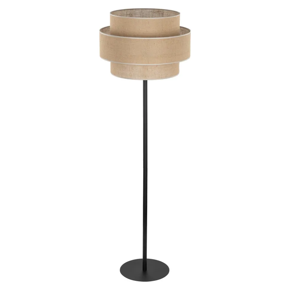 Calisto gulvlampe, jute, sylinder, naturbrun, høyde 155 cm