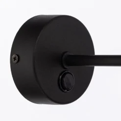 Calisto vegglampe, jute, naturbrun, bryter