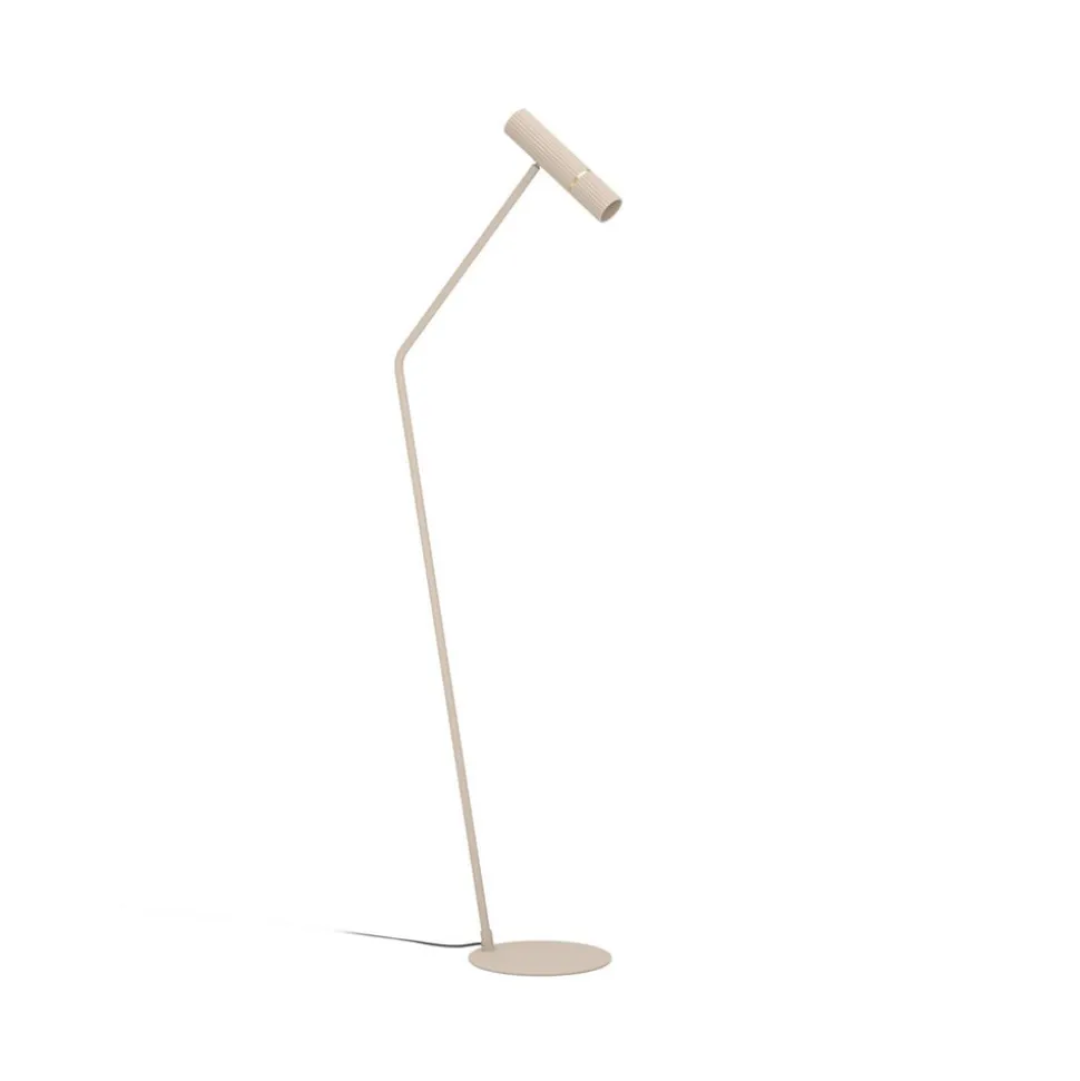 Caminia LED-gulvlampe, høyde 158,5 cm, sandfarget, stål