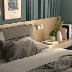 CAN TILT veggspot, hvit, 10 x 10 cm, metall, bryter, USB