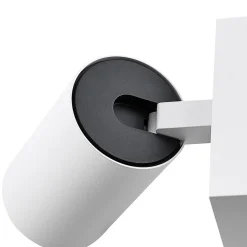 CAN TILT veggspot, hvit, 10 x 10 cm, metall, bryter, USB