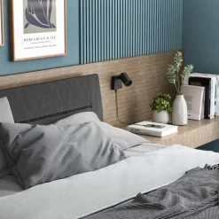 CAN TILT veggspot, svart, 10 x 10 cm, metall, USB-bryter