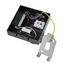 CAN TILT veggspot, svart, 10 x 10 cm, metall, USB-bryter