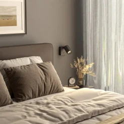 CAN TILT veggspot, svart, 10 x 10 cm, bryter GU10 i metall