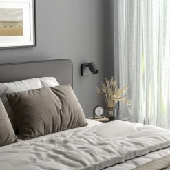 CAN TILT veggspot, svart, 10 x 10 cm, bryter GU10 i metall