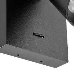 CAN TILT veggspot, svart, 10 x 10 cm, bryter GU10 i metall