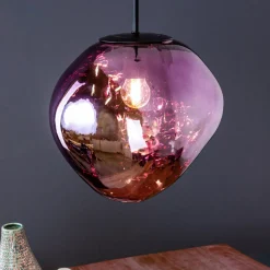 Canopus hengelampe, fiolett, Ø 28 cm, glass, E27