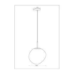 Canopus hengelampe, fiolett, Ø 28 cm, glass, E27