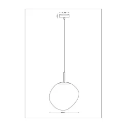 Canopus hengelampe, grønn, Ø 28 cm, glass, E27