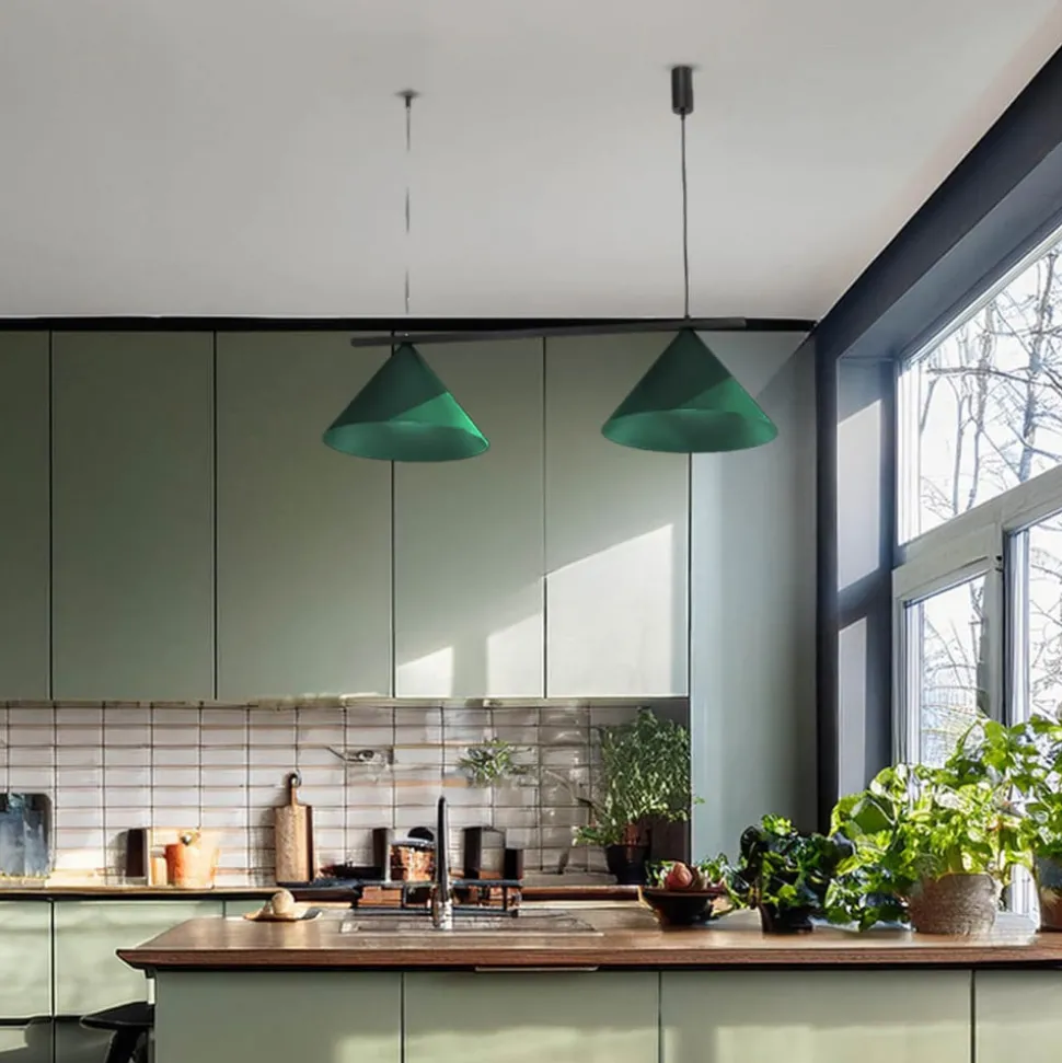 Capital hengelampe, grønn, 2 lyskilder, Ø 46 cm, GX53