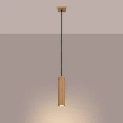 Carbon pendellampe, gullfarget, Ø 6 cm, aluminium