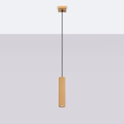 Carbon pendellampe, gullfarget, Ø 6 cm, aluminium