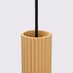 Carbon pendellampe, gullfarget, Ø 6 cm, aluminium