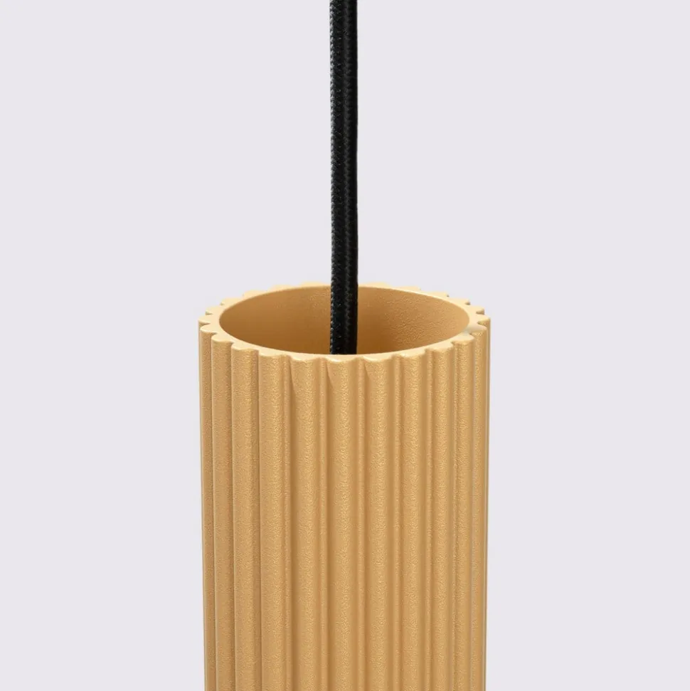 Carbon pendellampe, gullfarget, Ø 6 cm, aluminium