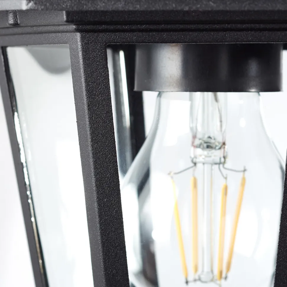 Carleen utendørs vegglampe, pendel, svart, metall, glass