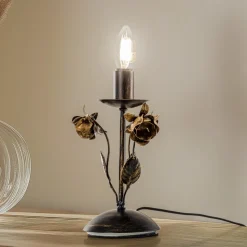 Carolina bordlampe, bronsefarget, 1 lyskilde, jern