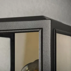 Carpi utendørs vegglampe, svart, bredde 12,5 cm