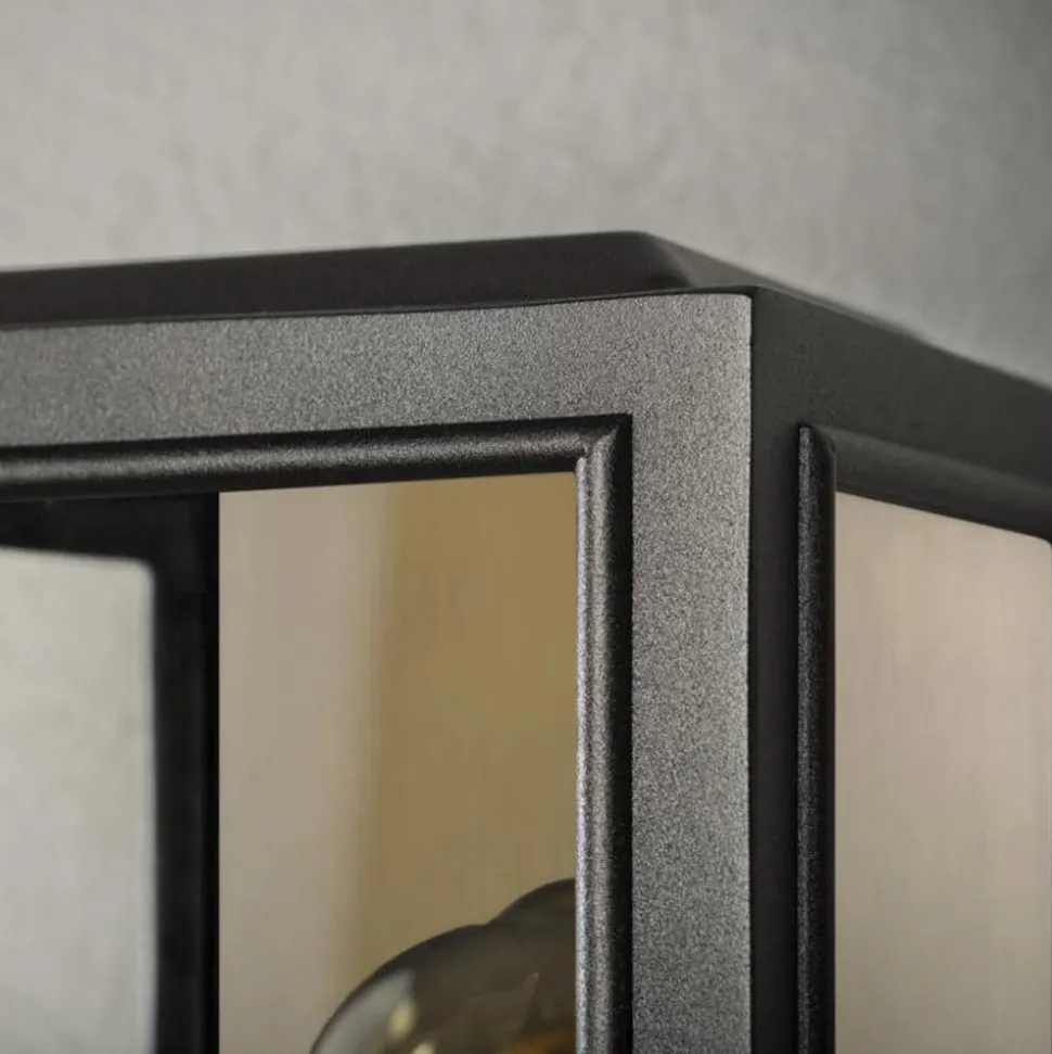 Carpi utendørs vegglampe, svart, bredde 12,5 cm