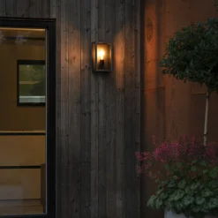 Carpi utendørs vegglampe, svart, 18 x 30 cm