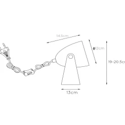 Chago bordlampe i metall, hvit