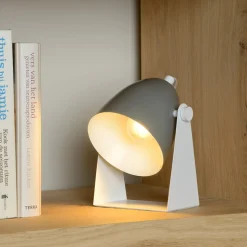 Chago bordlampe i metall, grå