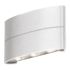 Chieri utendørs LED-vegglampe, hvit, 6 lyskilder