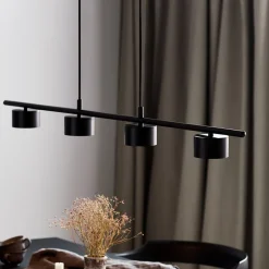 Clyde LED-hengelampe, 4 lyskilder, rettformet