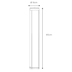Combo LED-gatelampe, svart, 65 cm, aluminium, IP54