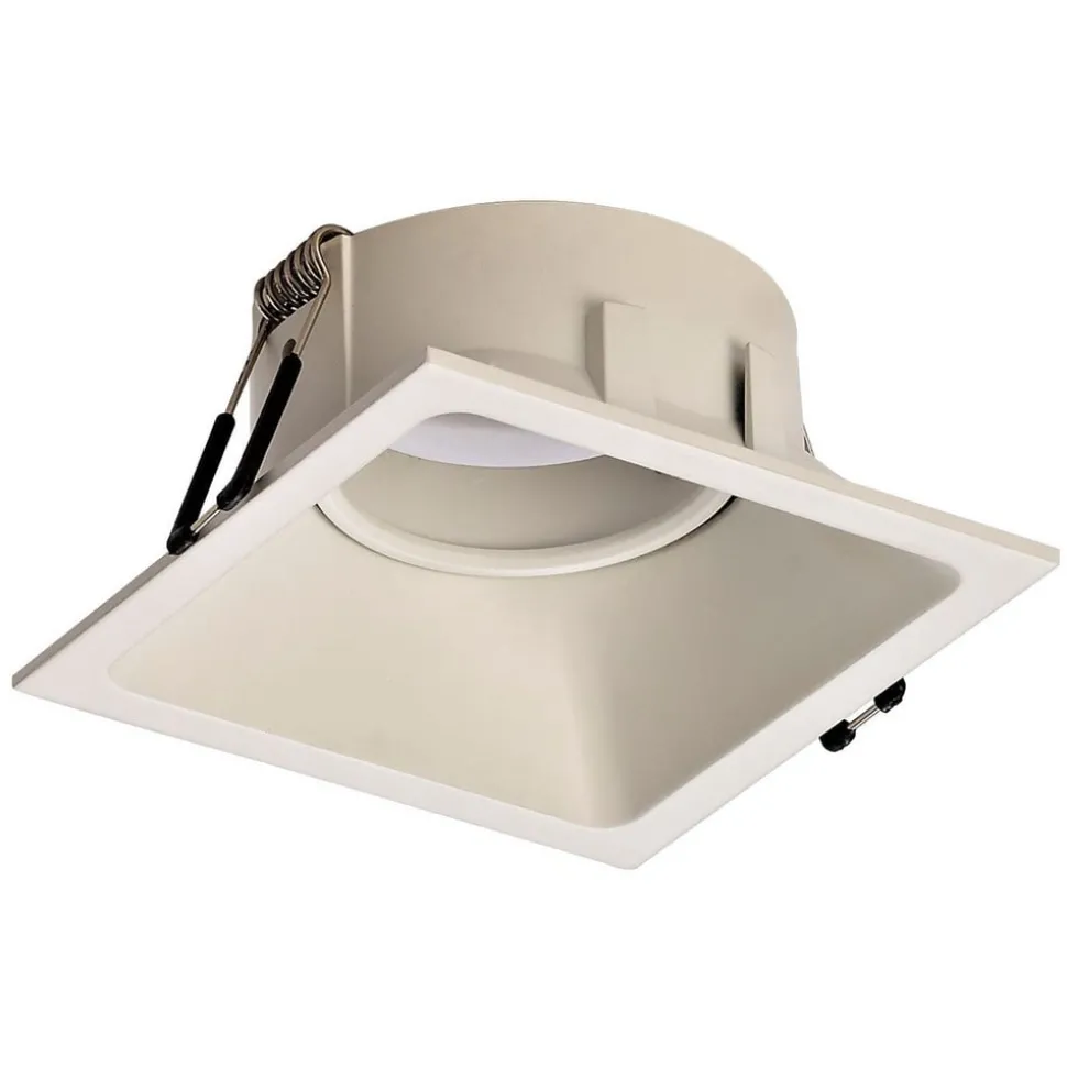 Comfort innfellingslampe, kantet, matt hvit