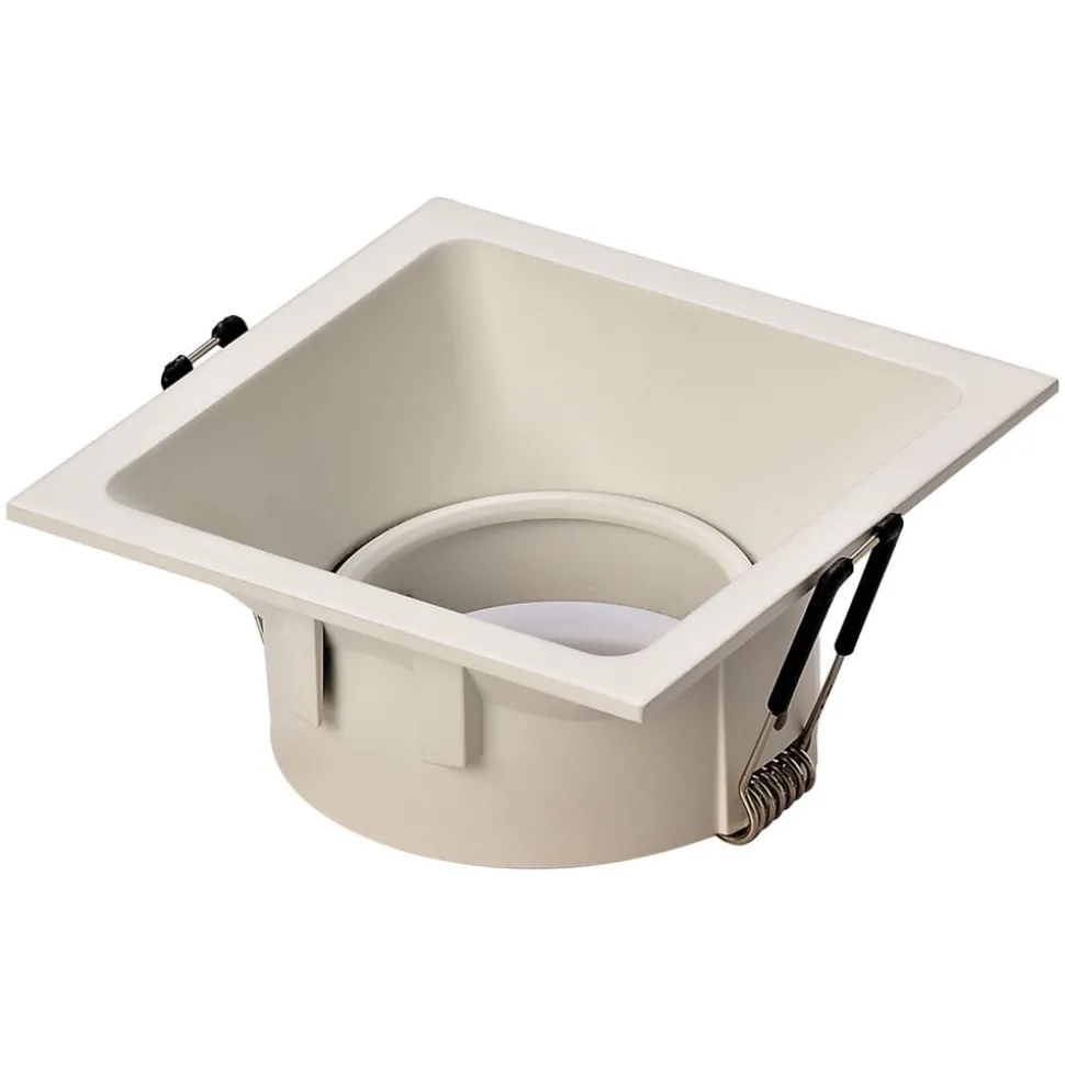 Comfort innfellingslampe, kantet, matt hvit