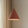 Cono pendellampe, enkeltlys, Ø 25 cm, teglrød