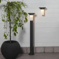 Corbezzola utendørs LED-vegglampe, svart, sensor