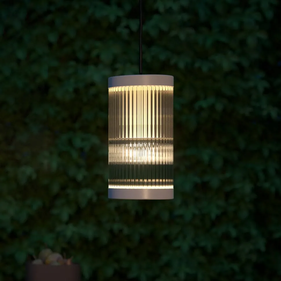 Coupar utendørs pendellampe, Ø 13 cm, hvit