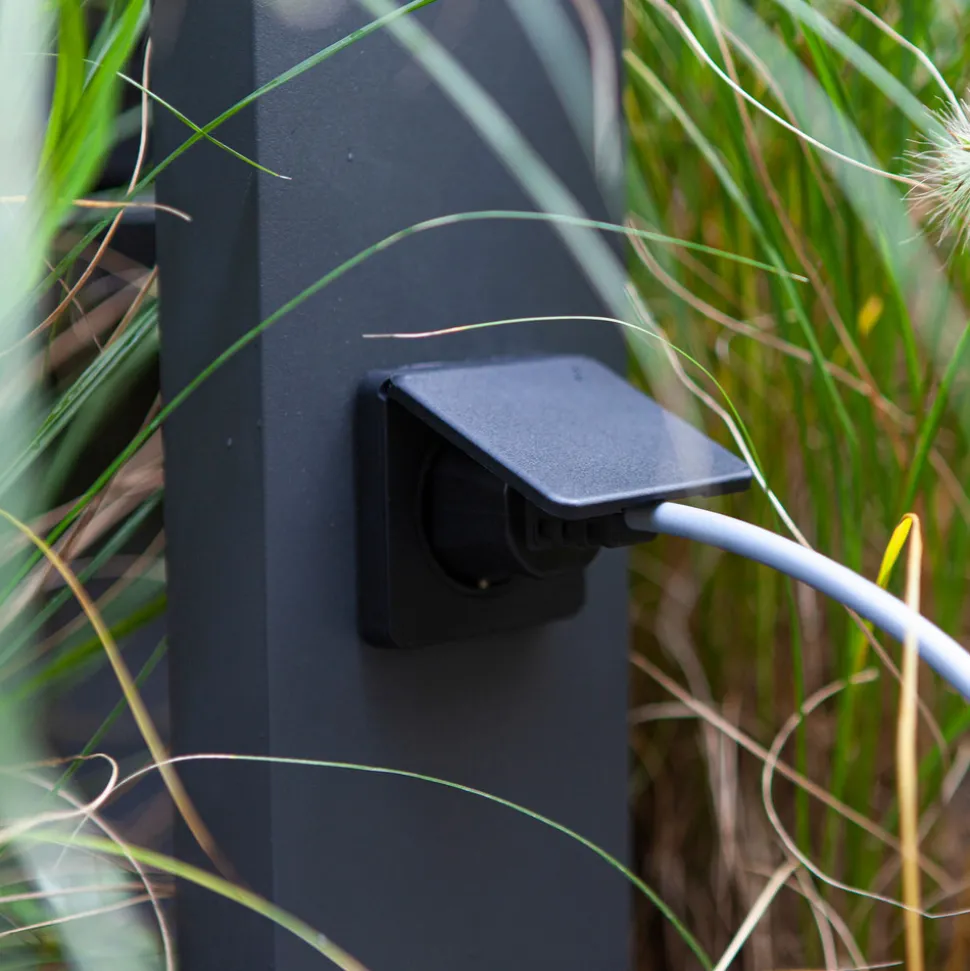 Cuba LED-veilampe, antrasitt med stikkontakt